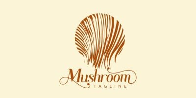 Premium Mushroom Logo Organic Farm Agriculture 