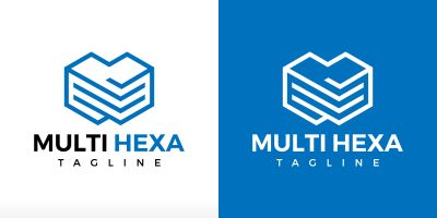 Multiple Hexagon Logo Technology Files Logo Stack