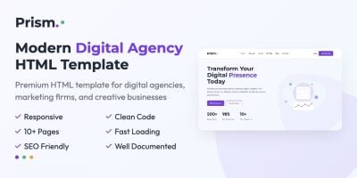 Prism - Responsive Multipurpose HTML5 Template