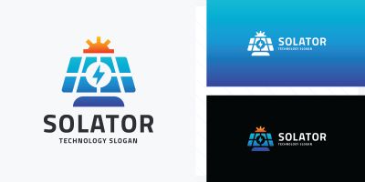 Solar Panel Energy Logo