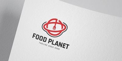 Food Planet Logo Template